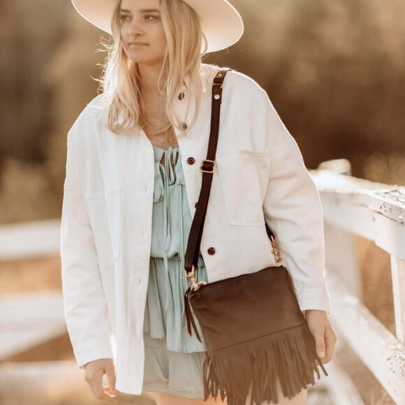 Rais Case The Vida Crossbody Koko double Fringe bag. - Picture 4 of 5